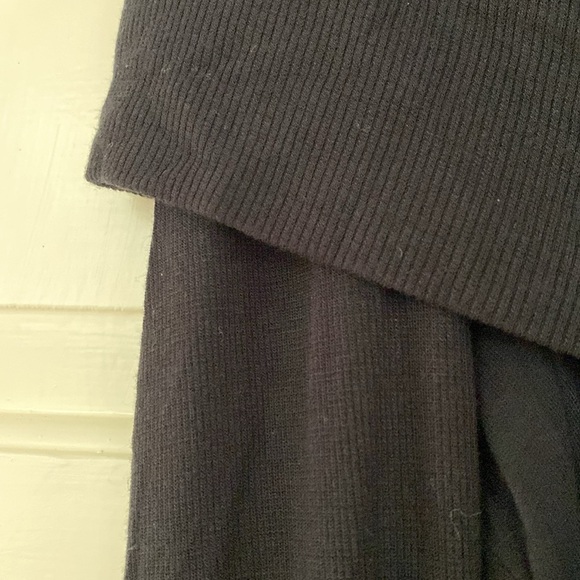 Soft Surroundings Eva Black Cowl‎ Neck Size Medium Rib Knit Long Sleeve Blouse - Picture 6 of 9